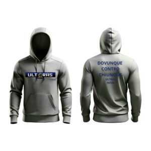 felpa cappuccio grigia ULTRAS 1975